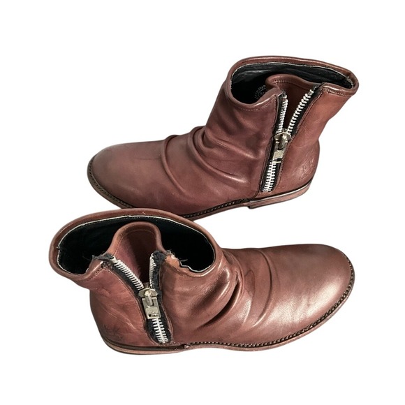 John Fluevog Shoes - John Fluevog Shoes Living Malcolm‎ Goodyear Welt Zipper Gusset Men Sz 5 & W Sz 7